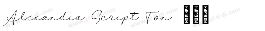 Alexandia Script Fon字体转换